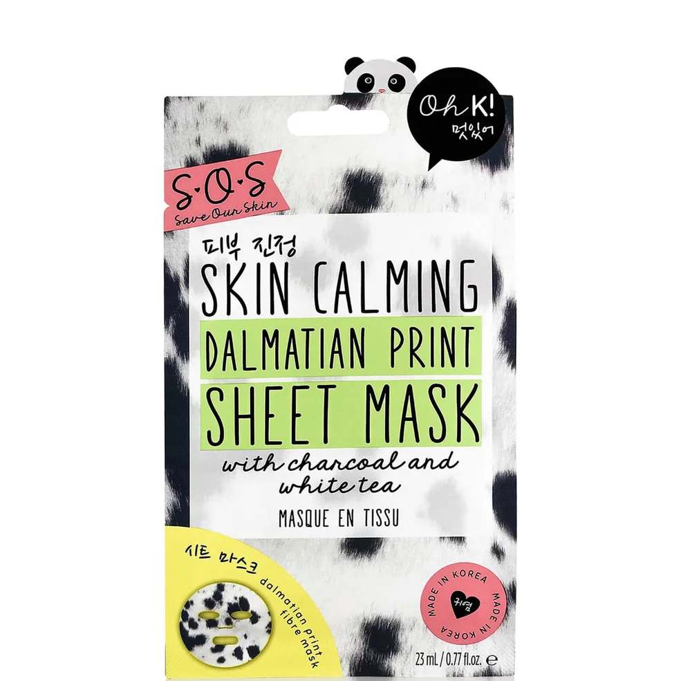 Oh K! SOS Printed Dalmation Calming Print Sheet Mask 23ml Afbeelding 1