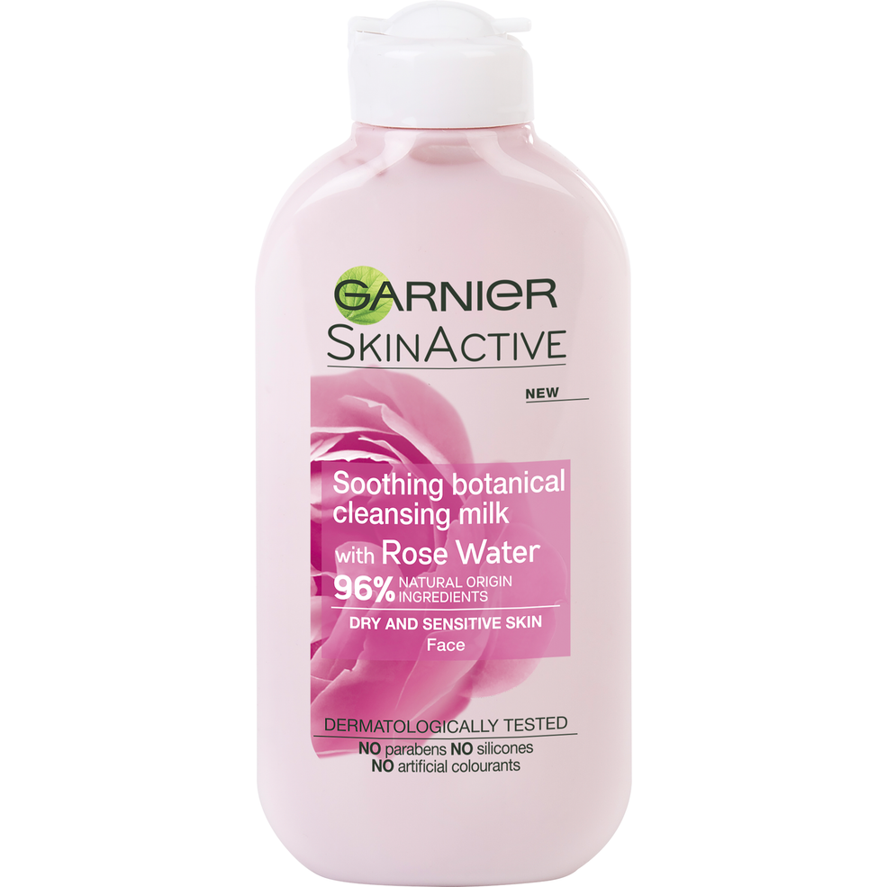 Garnier Natuurlijke Rozen Reinigingsmelk en Make-up-remover voor Gevoelige Huid 200 ml Afbeelding 1