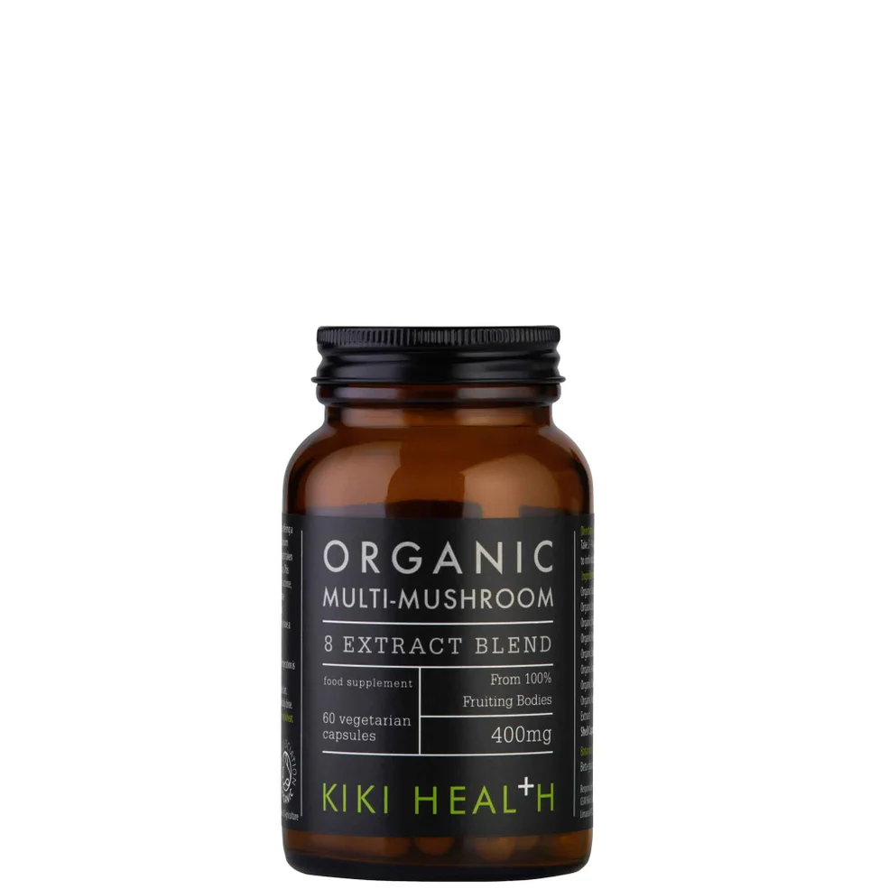 KIKI Health Organic Multi-Mushroom 8 Extract Blend (60 Vegicaps) Afbeelding 1