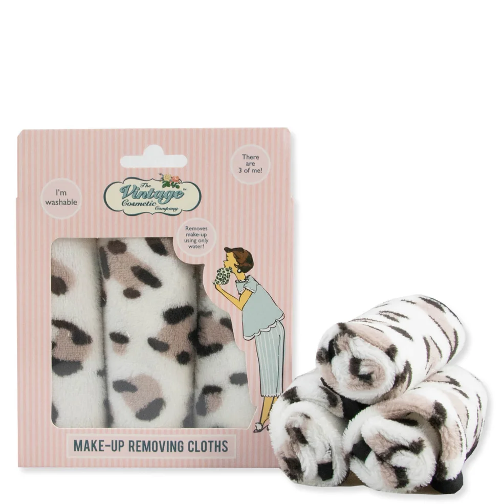 The Vintage Cosmetic Company Leopard Print Make-up Removing Cloths Afbeelding 1