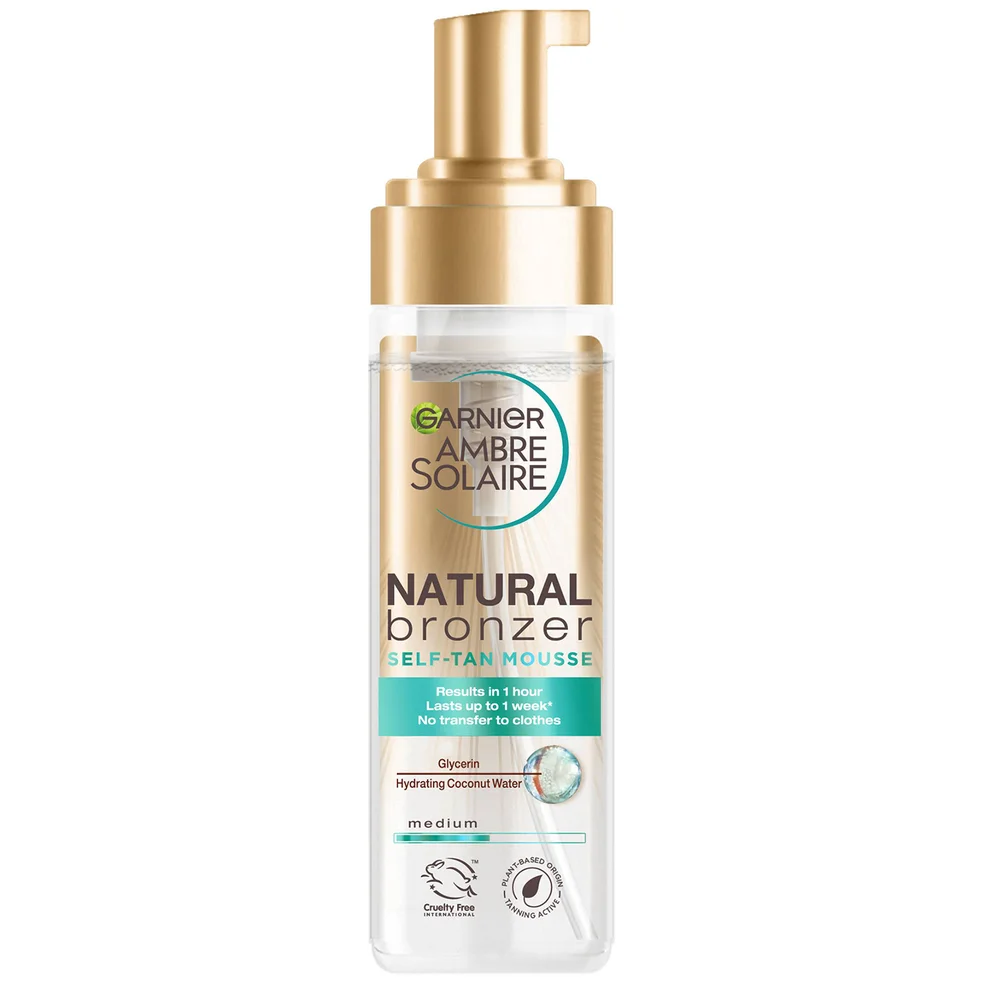 Garnier Ambre Solaire Vegan Natural Bronzer Intense Transparante Zelfbruiningsmousse 200 ml Afbeelding 1