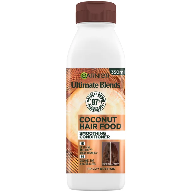 Garnier Ultimate Blends Egaliserende Hair Food Kokos Conditioner voor Pluizig Haar 350 ml