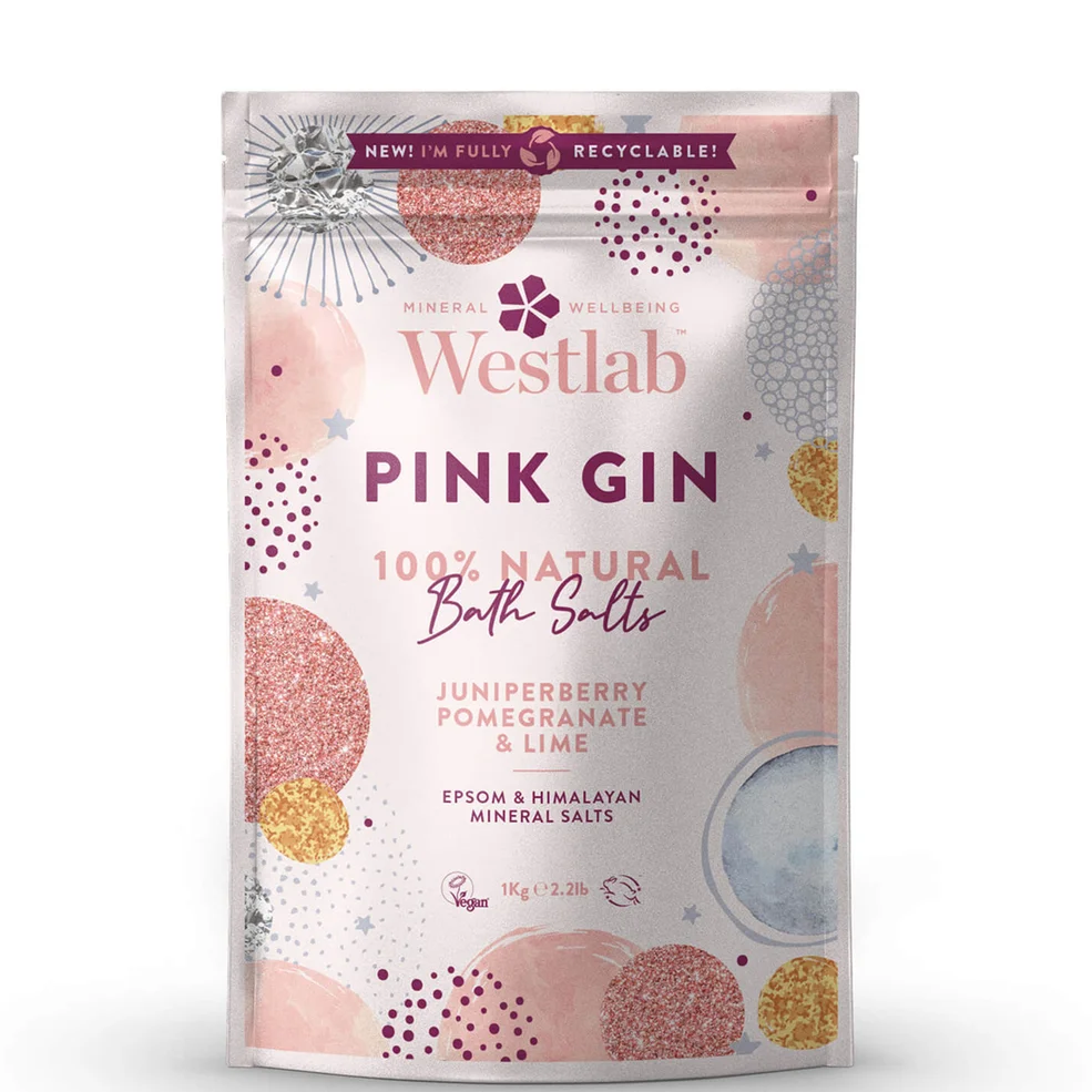 Westlab Pink Gin Bathing Salts 1kg Afbeelding 1
