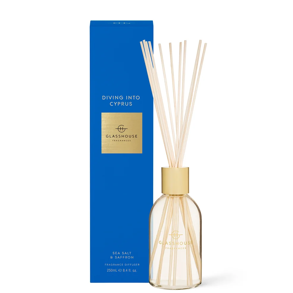 Glasshouse Fragrances Diving into Cyprus Diffuser 250ml Afbeelding 1