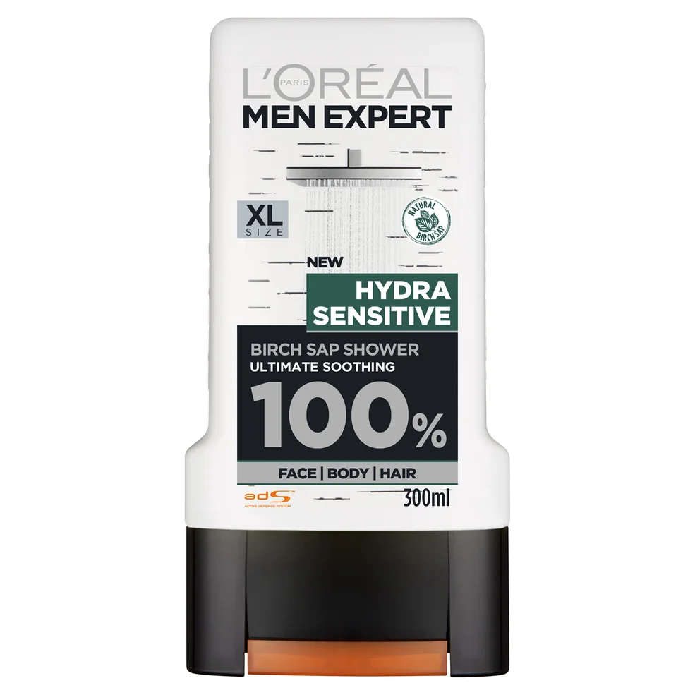 L'Oreal Men Expert Hydra Sensitive 3-in-1 Shower Gel 300ml Afbeelding 1