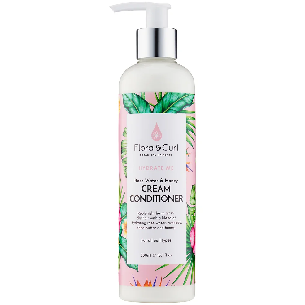 Flora & Curl Rose Water & Honey Cream Conditioner 300ml Afbeelding 1