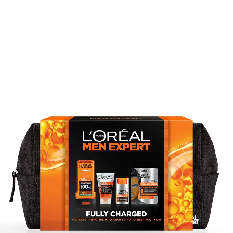 L'Oreal Paris Men Expert Fully Charged Washbag 4-delige geschenkset voor hem Afbeelding 1
