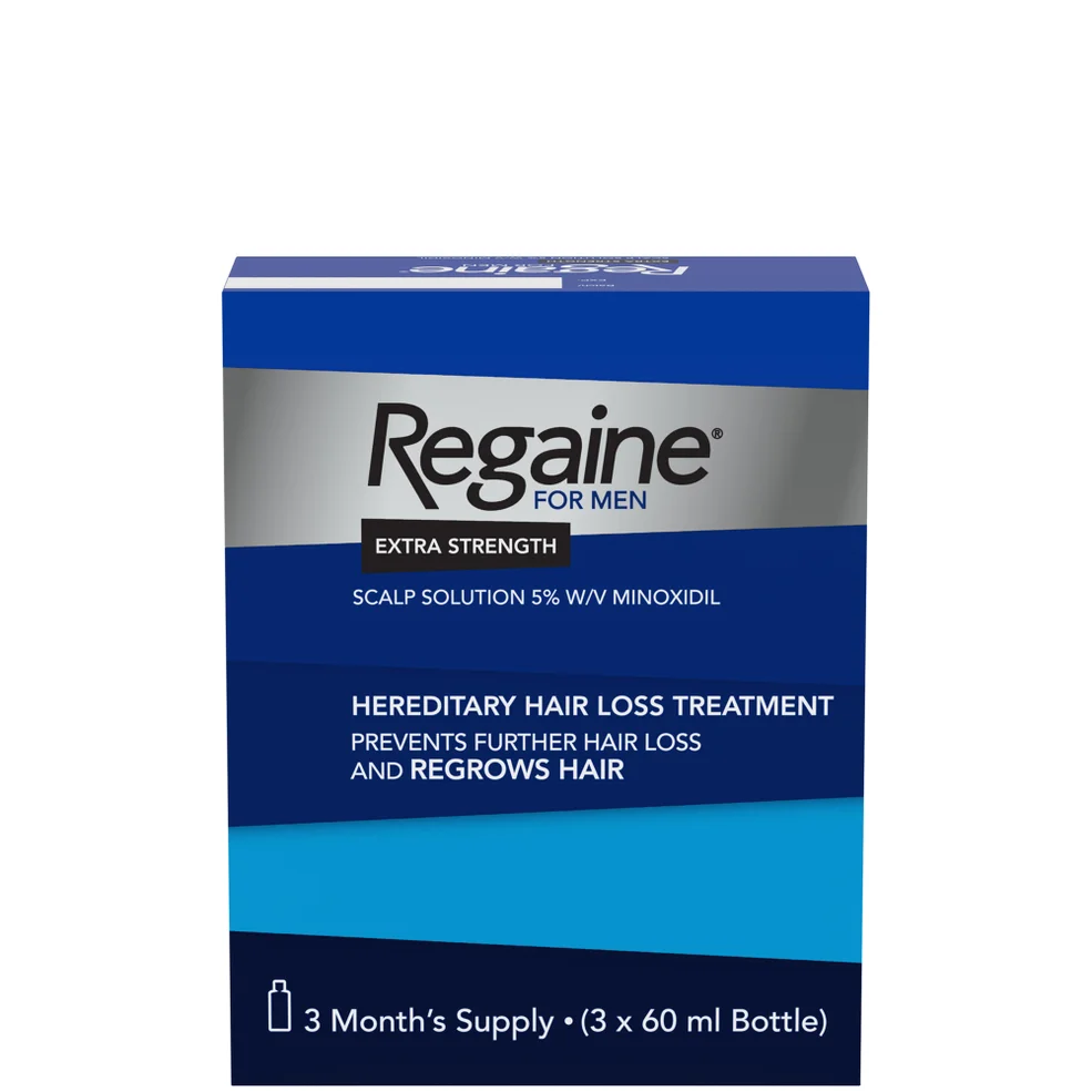 Regaine for Men Extra Strength Scalp Solution (3 Month Supply) 3 x 60ml Afbeelding 1