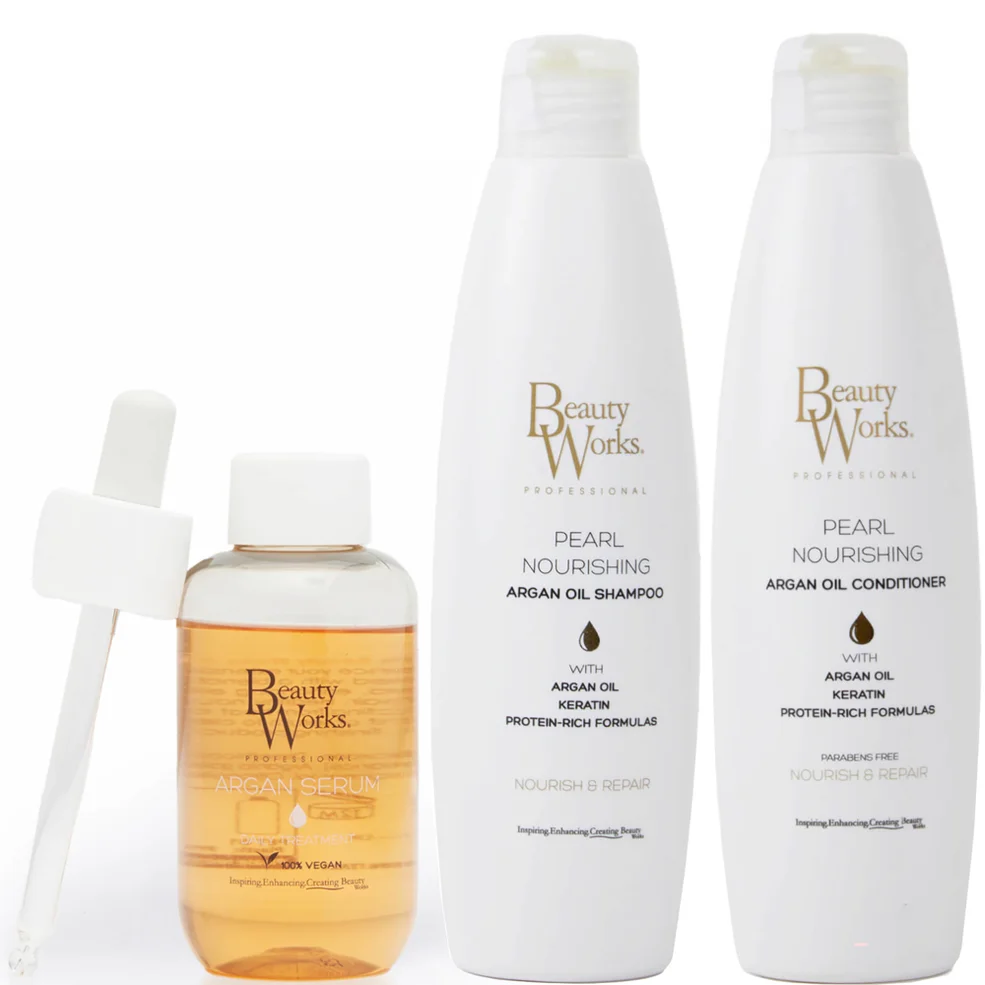 Beauty Works Pearl Nourishing Argan Oil Trio Afbeelding 1