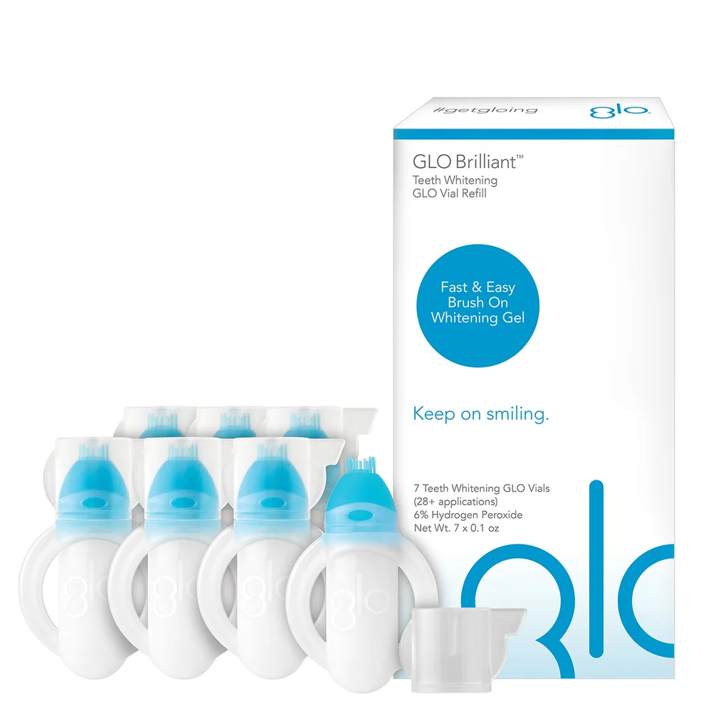 GLO Science GLO Lit Teeth Whitening GLO Vials - 7 GLO Vials and Lip Care Afbeelding 1