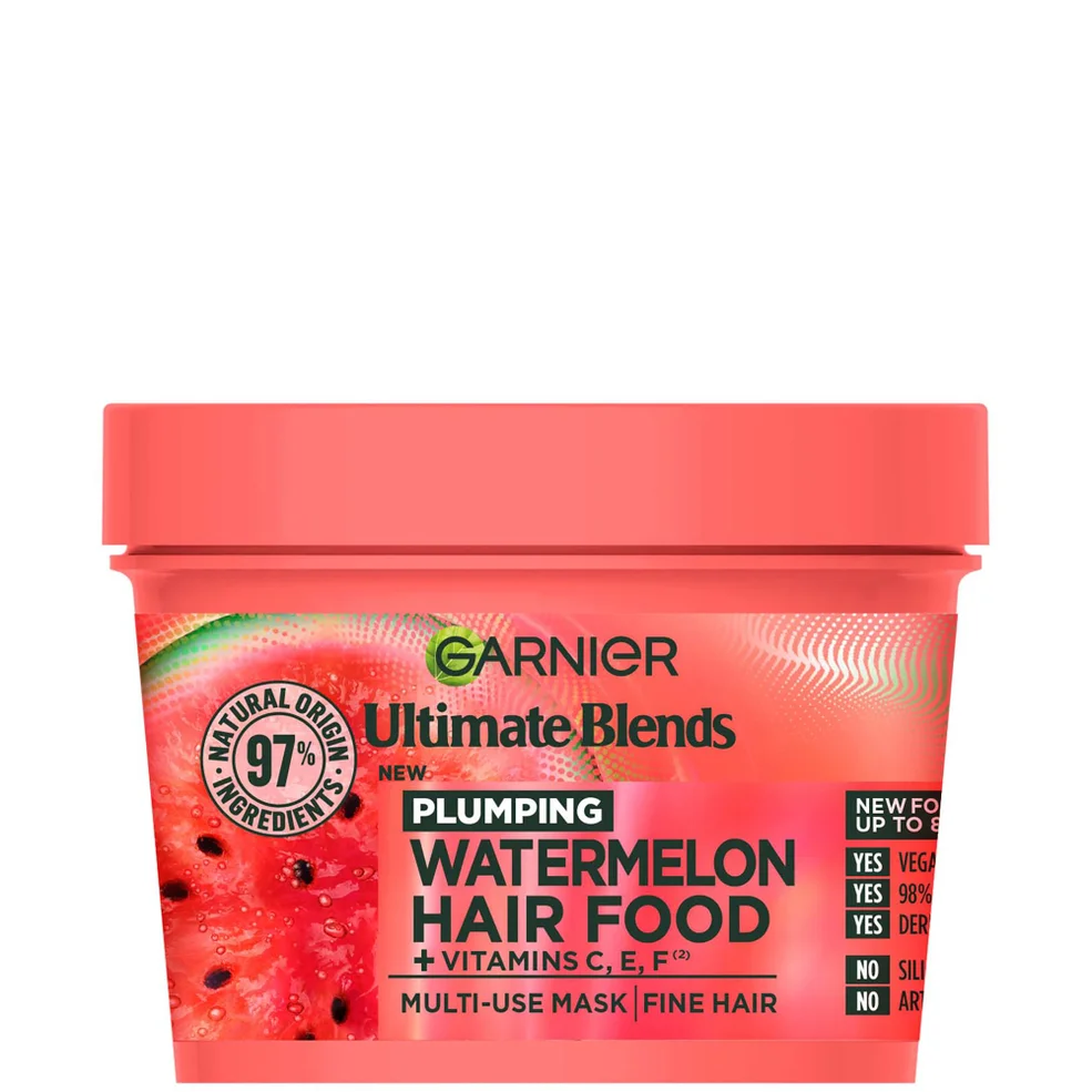 Garnier Ultimate Blends Plumping Hair Food Watermeloen 3-in-1 Maskerbehandeling 390 ml Afbeelding 1