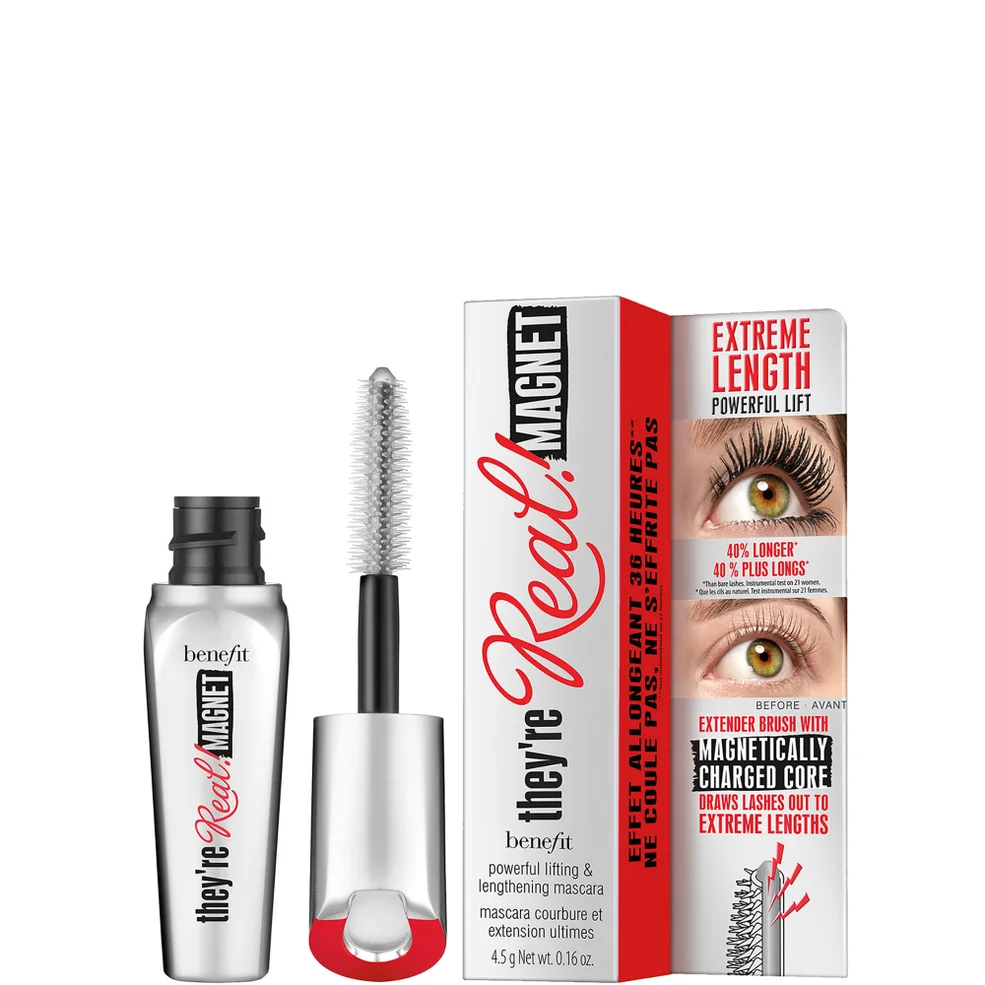 benefit They’re Real Magnet Extreme Lengthening and Powerful Lifting Mascara Mini - Supercharged Black 4.5g Afbeelding 1