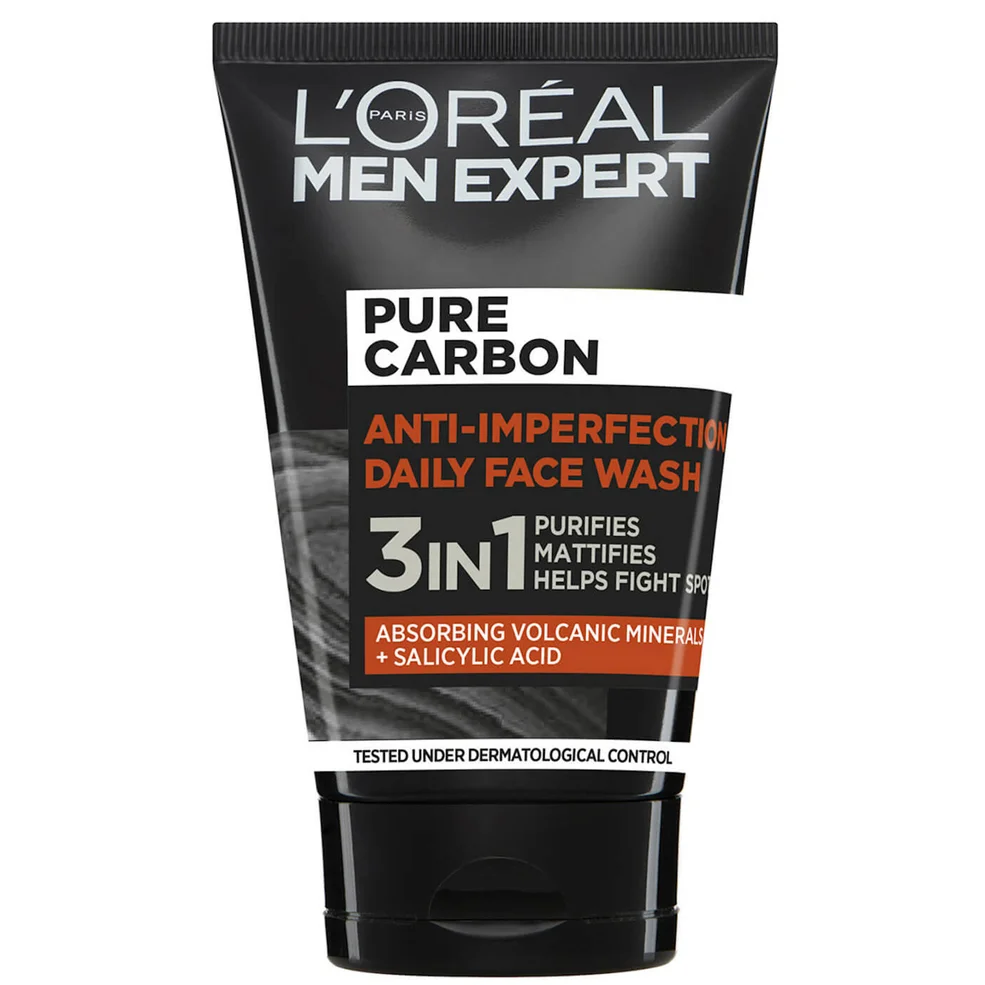 L'Oréal Paris Men Expert Pure Carbon 3-in-1 Daily Face Wash 100ml Afbeelding 1