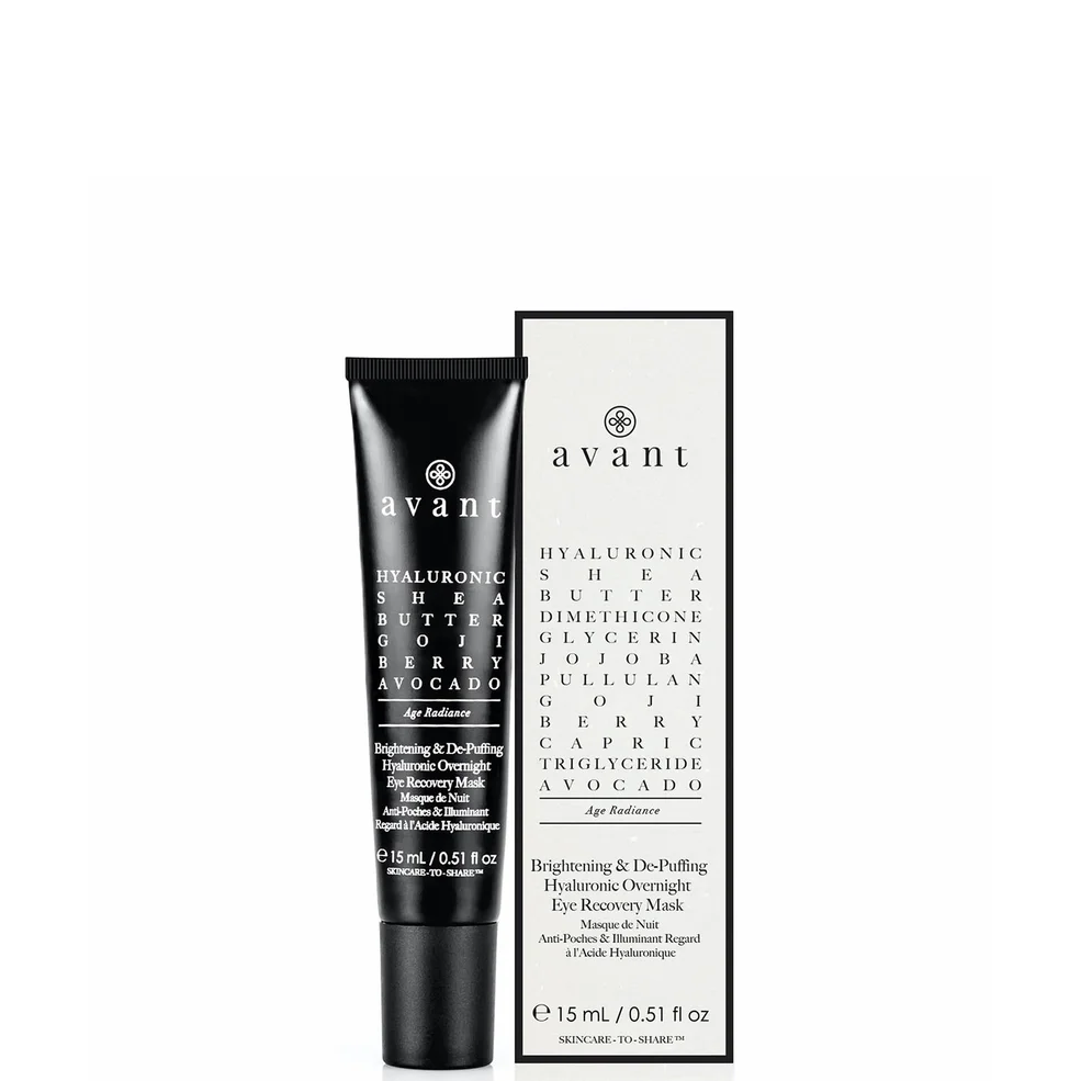 Verhelderend en de-zwellend hyaluron over-nachts oogmasker Afbeelding 1
