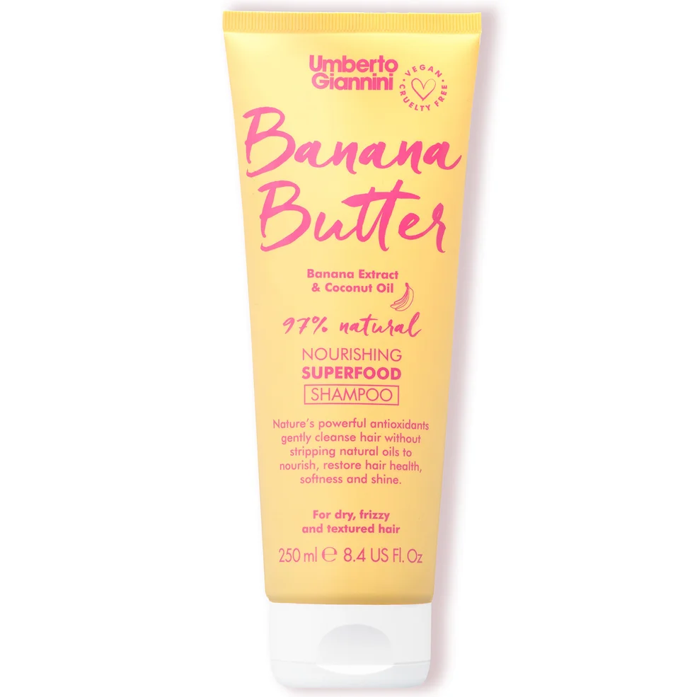Umberto Giannini Banana Butter Nourishing Superfood Shampoo 250ml Afbeelding 1