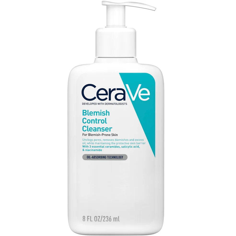 CeraVe Blemish Control Gezichtsreiniger met 2% Salicylzuur & Niacinamide voor de huid met puistjes 236ml Afbeelding 1