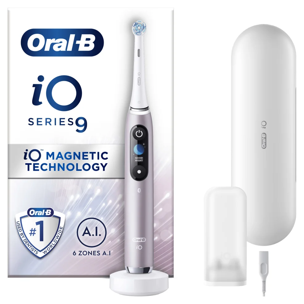 Oral B iO9 Black Onyx Electric Toothbrush with Charging Travel Case Afbeelding 1