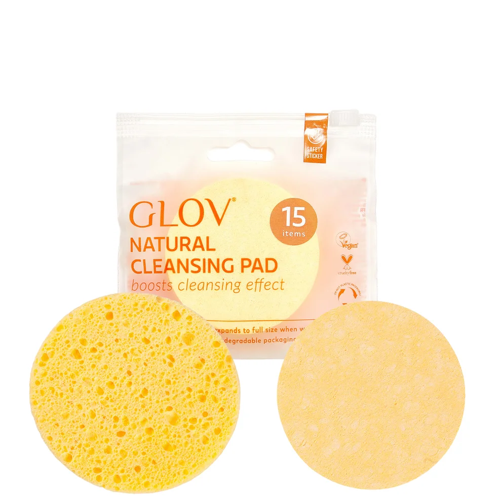 GLOV® Natural Biodegradable Cleansing Pads - Yellow (Pack of 15) Afbeelding 1