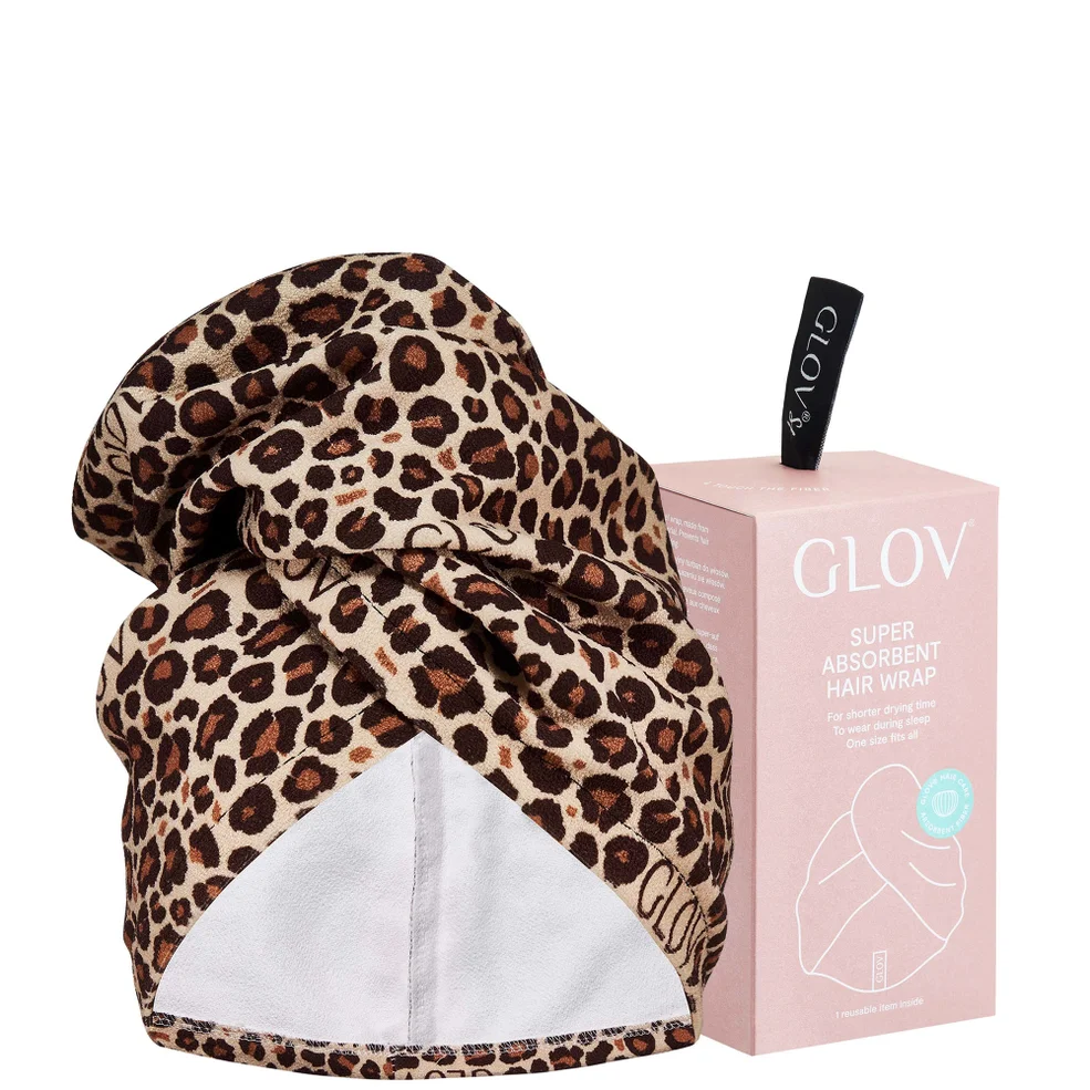 GLOV® Ultra–Absorbent Hair Towel Wrap - Cheetah Afbeelding 1