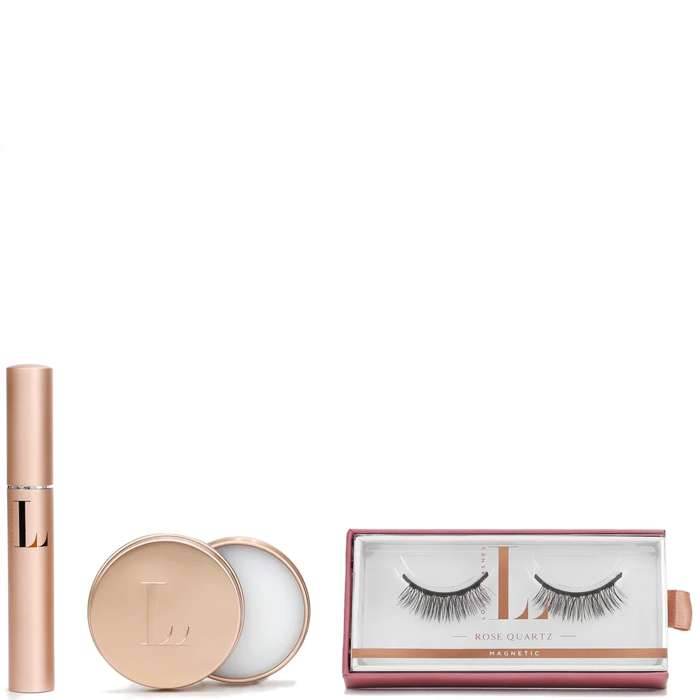 Lola's Lashes Rose Quartz Magnetic Eyelash Kit - Black Eyeliner Afbeelding 1