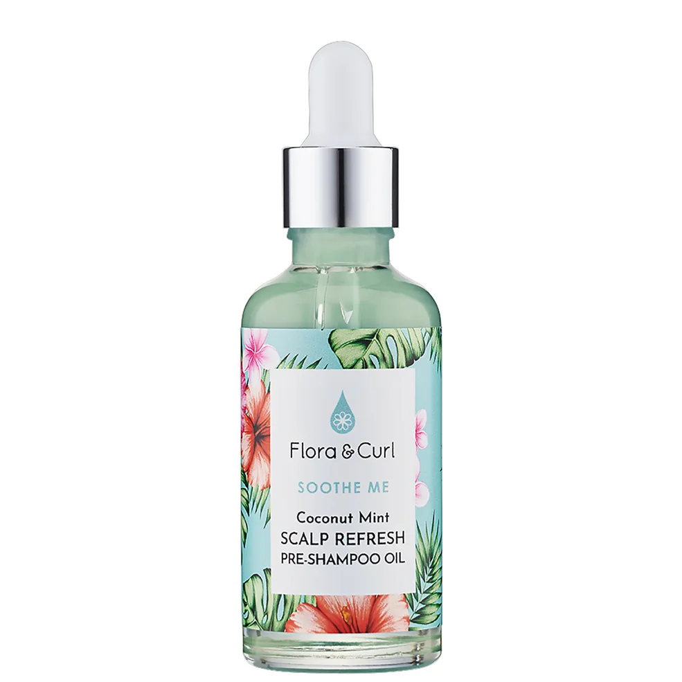 Flora & Curl Coconut Mint Scalp Refresh Pre-Shampoo Oil 50ml Afbeelding 1