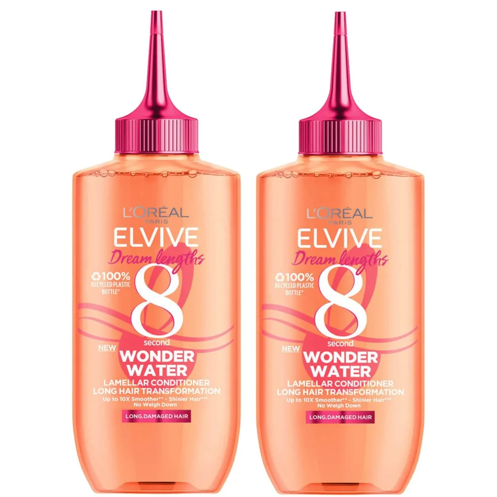 L'Oréal Paris Elvive Dream Lengths Wonder Water 8 Second Hair Treatment 200ml Duo Afbeelding 1