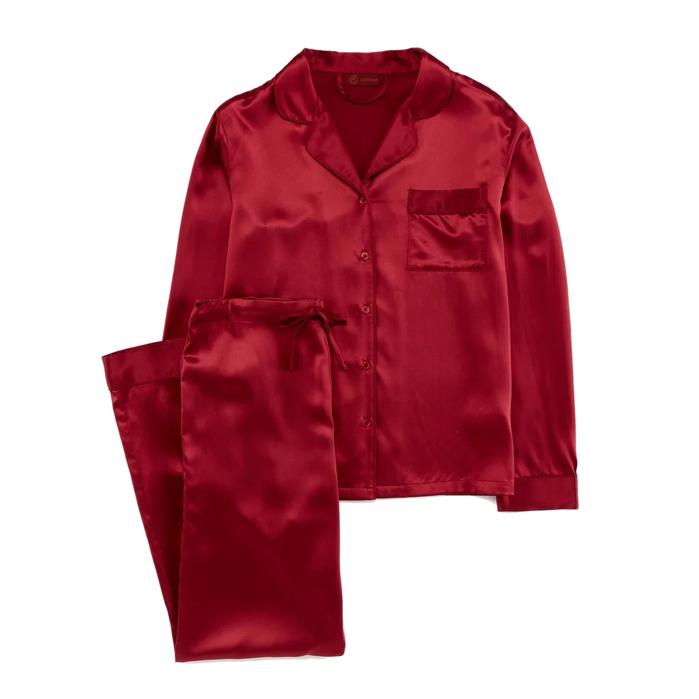 ESPA Silk Pyjamas - Claret Rose - M Afbeelding 1
