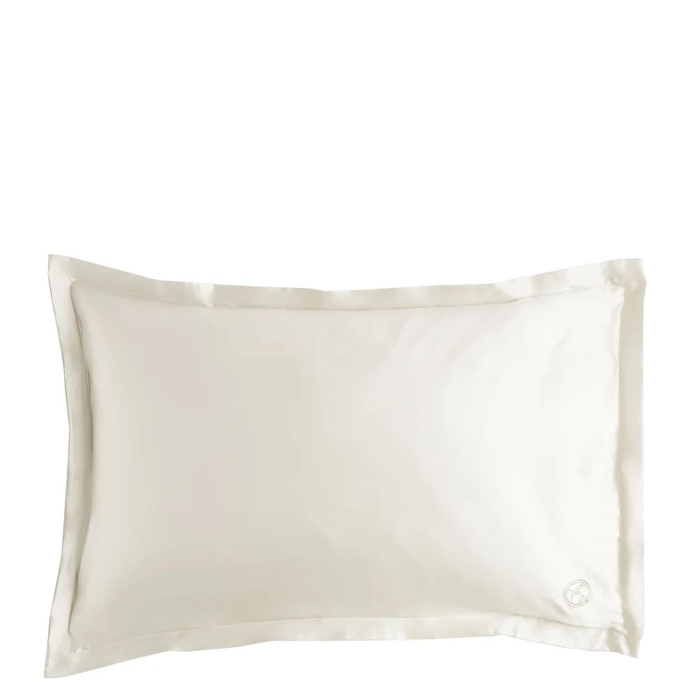 ESPA Home Oxford Edge Silk Pillowcase - Pearl White Afbeelding 1