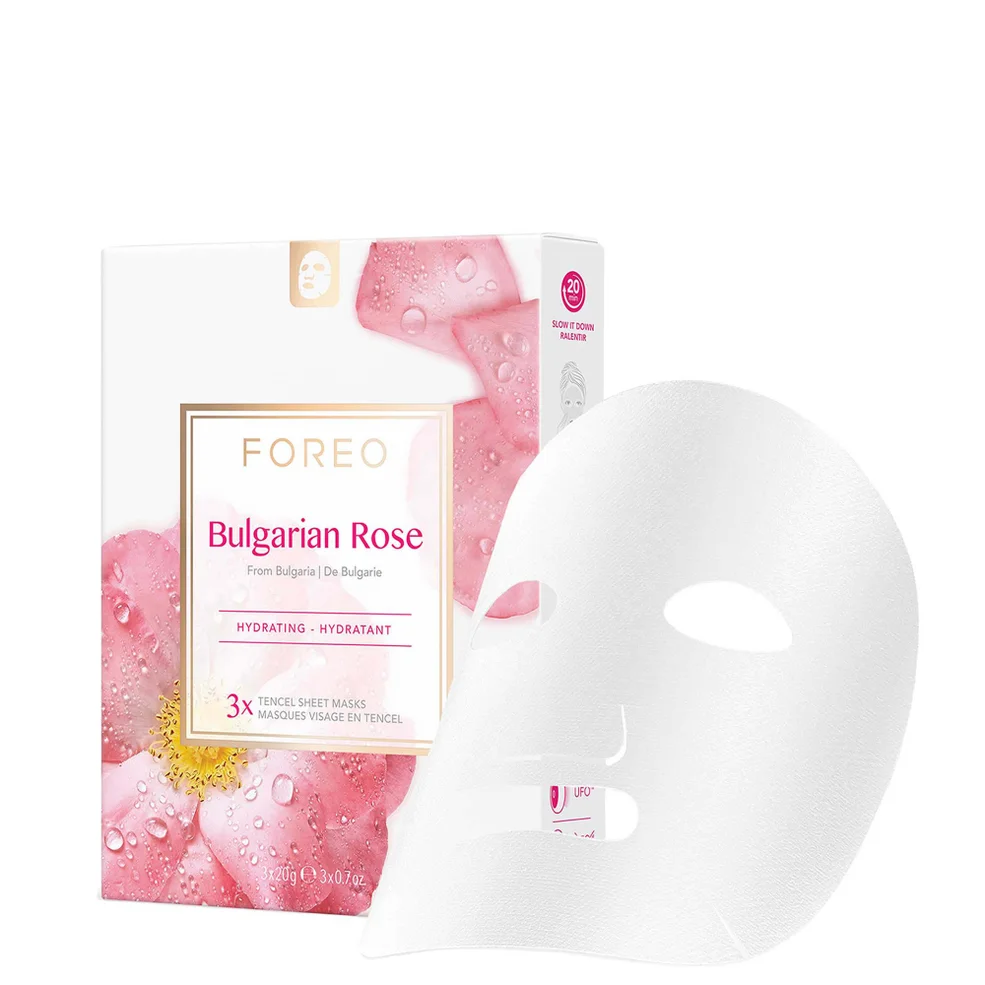 FOREO Bulgarian Rose Moisture-Boosting Sheet Face Mask (3 Pack) Afbeelding 1