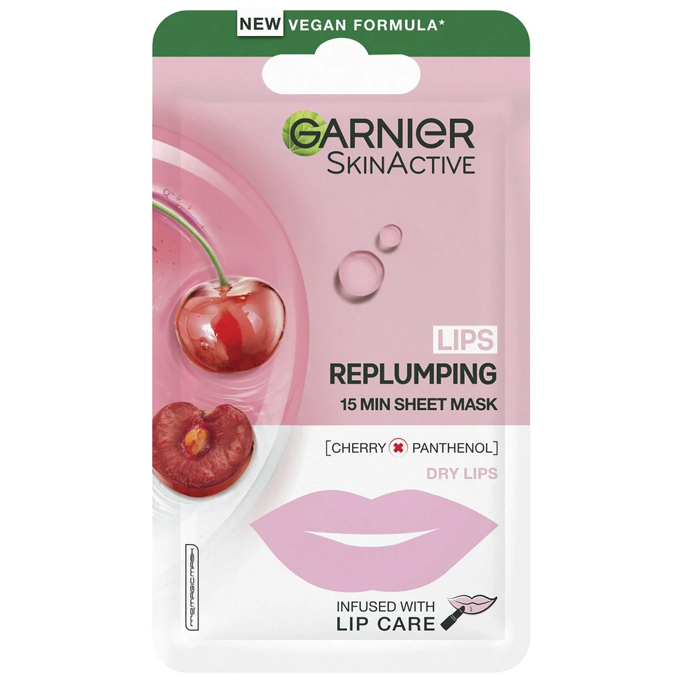Garnier SkinActive Moisture Bomb Cherry Lipmasker 5 g Afbeelding 1