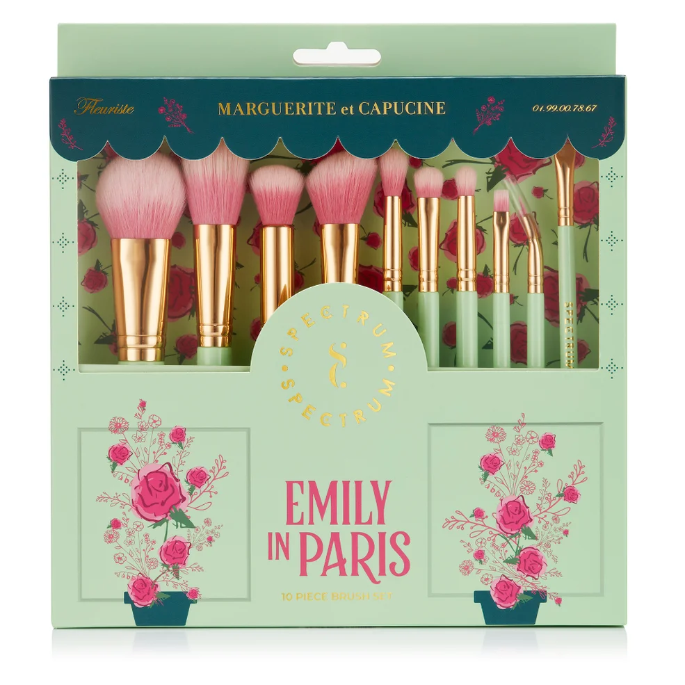 Spectrum Collections Emily in Paris La Vie En Rose 10 Piece Brush Set Afbeelding 1