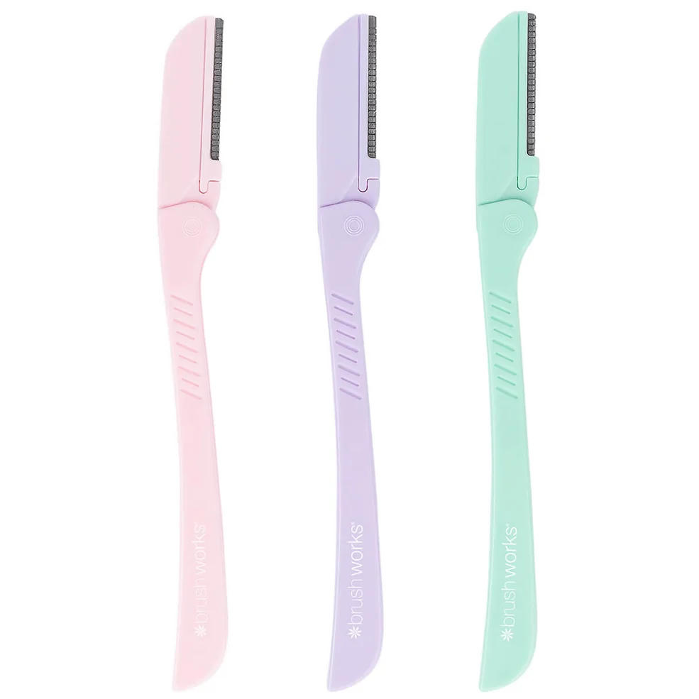 Brushworks Precision Wenkbrauwmesje - Pastel (Set van 3) Afbeelding 1