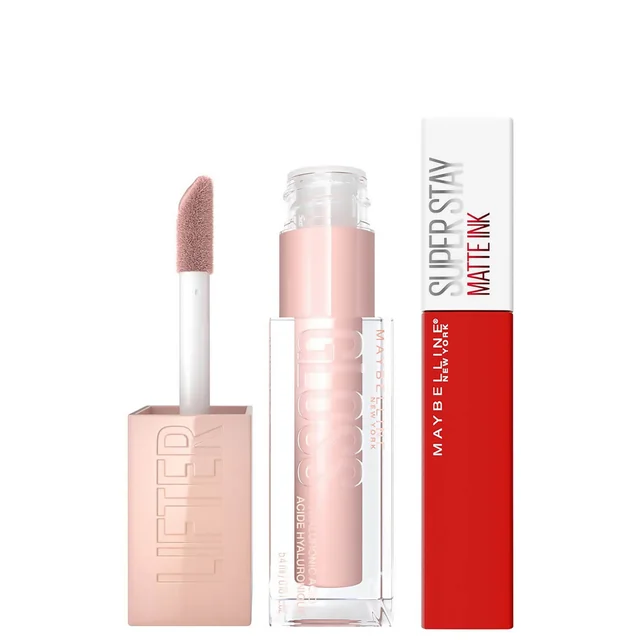 Maybelline Lifter Gloss and Superstay Matte Ink Lipstick Bundle (Diverse Tinten)