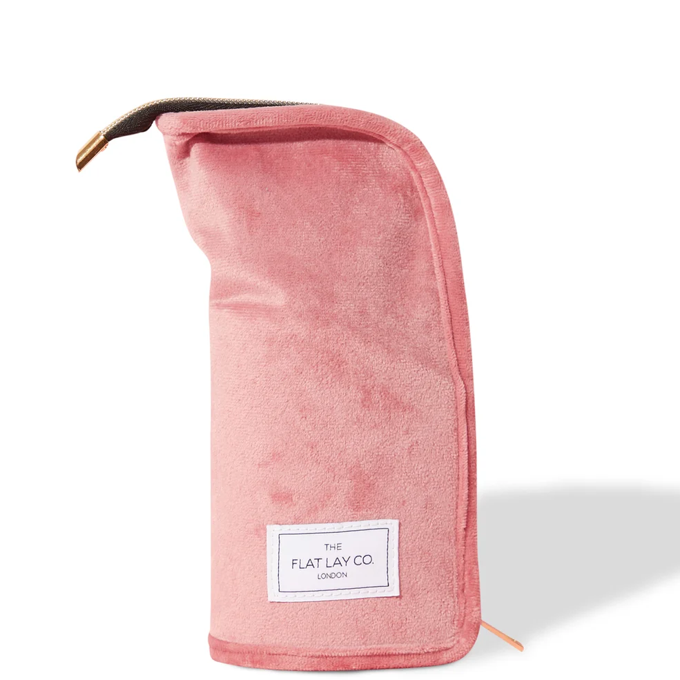 The Flat Lay Co. Standing Brush Case - Pink Velvet Afbeelding 1