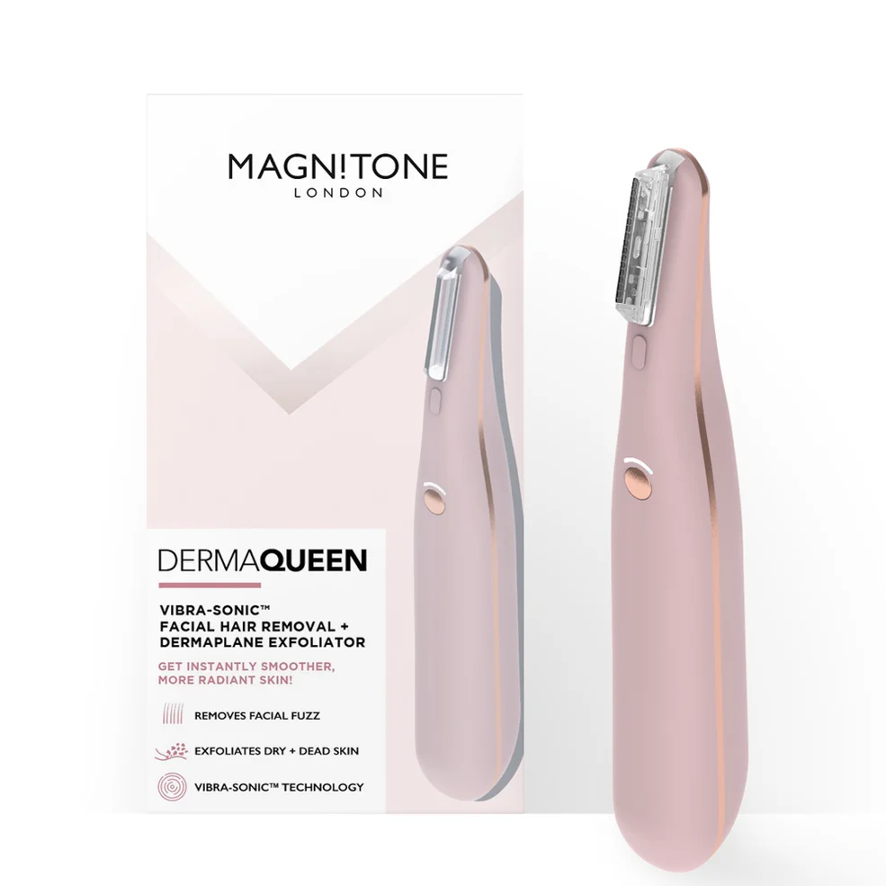 MAGNITONE London DermaQueen Vibra-Sonic Facial Dermaplane - Pink Afbeelding 1