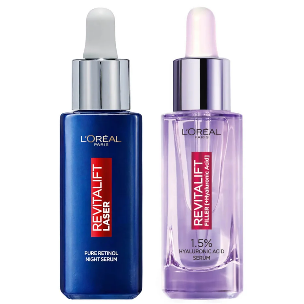 L'Oréal Paris Hyaluronic Acid Serum and Revitalift Laser Retinol Serum Bundle Afbeelding 1
