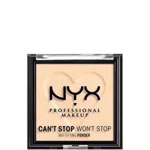 NYX Professional Makeup Can't Stop Won't Stop Matterende Lichtgewicht Fixatiepoeder 7 g (Verscheidene Kleuren) - Shade Fair
