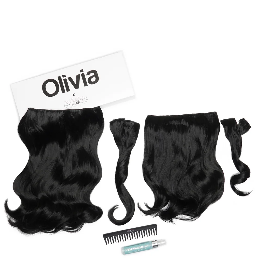 Olivia X Easilocks Wavy Collection - Ebony Afbeelding 1