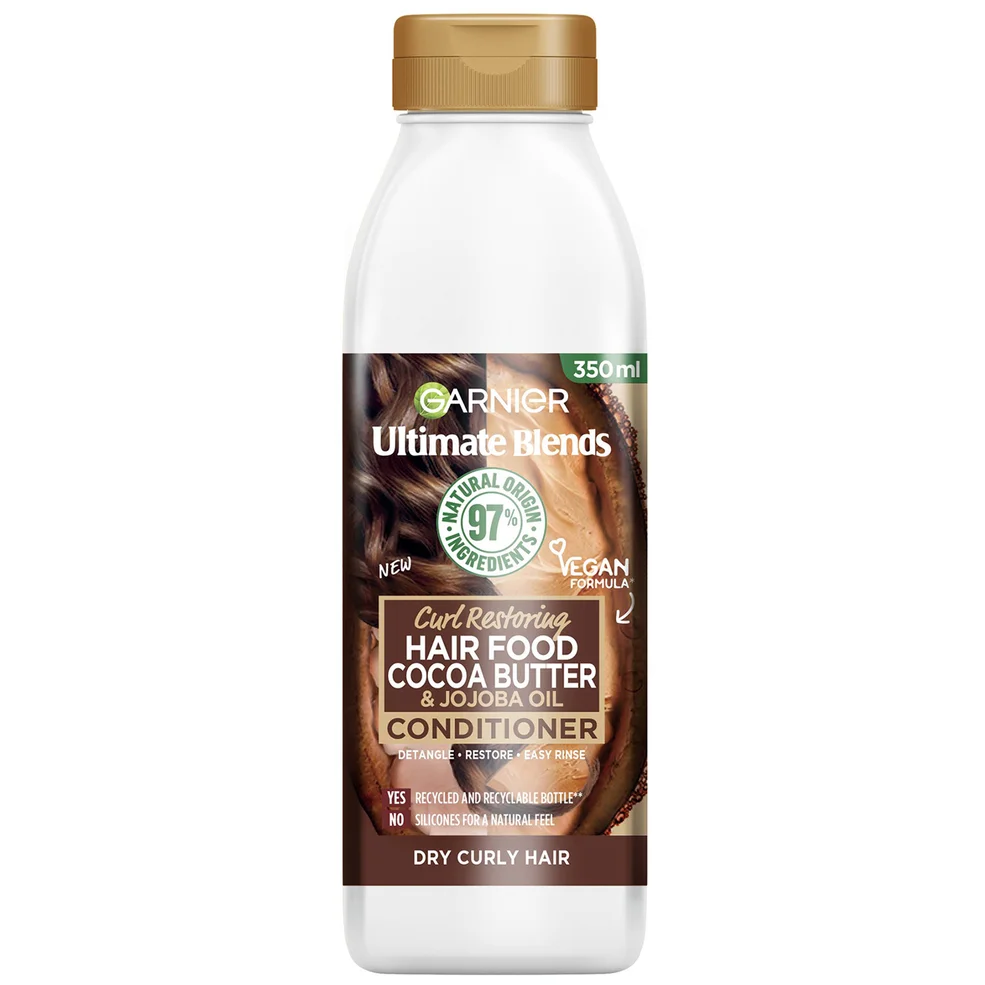 Garnier Ultimate Blends Cacaoboter Conditioner voor Droog, Krullend Haar 350 ml Afbeelding 1