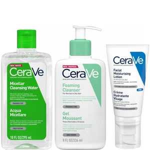 CeraVe Schuimende 3 Stappen Dubbele Reiniging en Hydratatie Bundel - undefined undefined