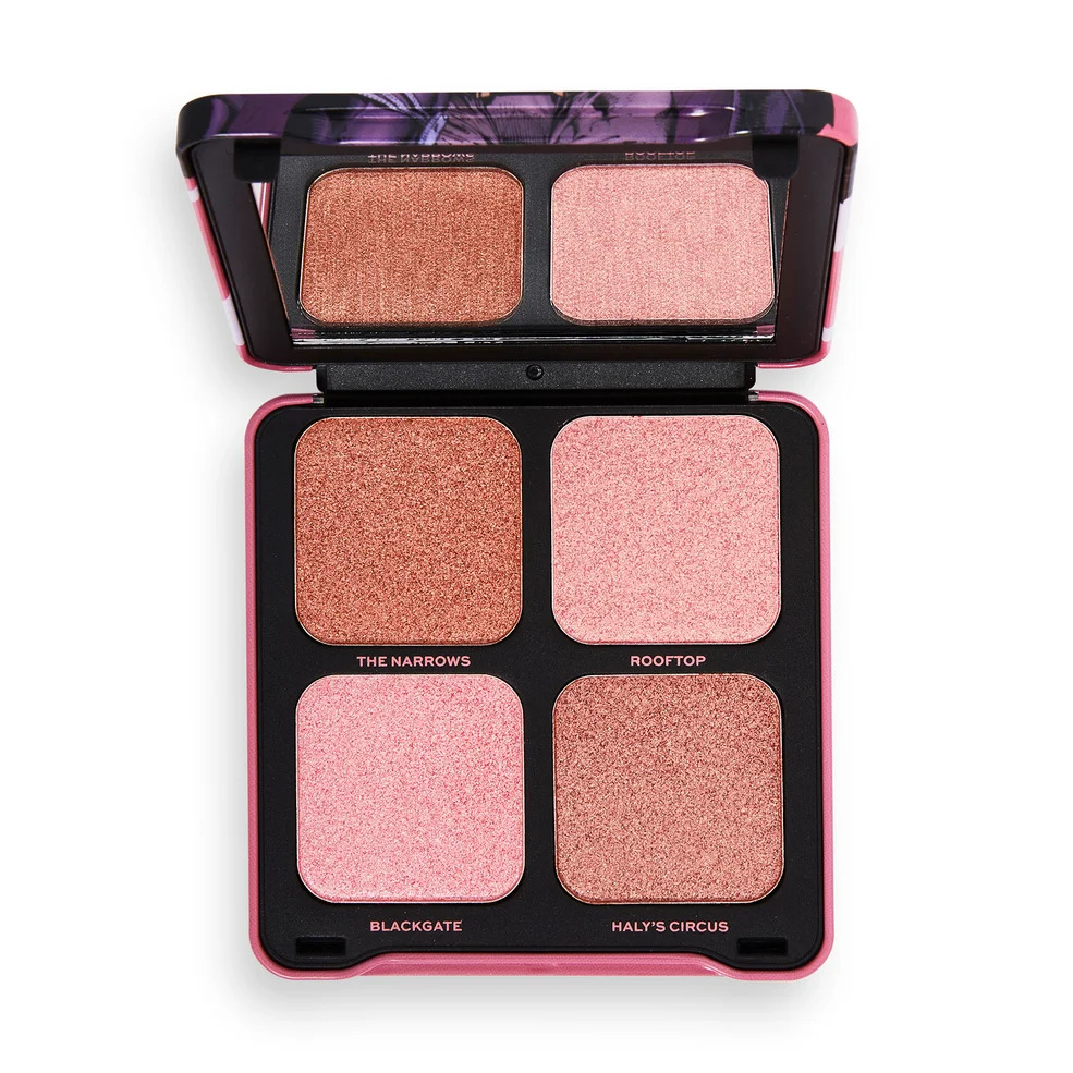 Makeup Revolution DC X Revolution Dangerous Love Highlighter Quad  Afbeelding 1