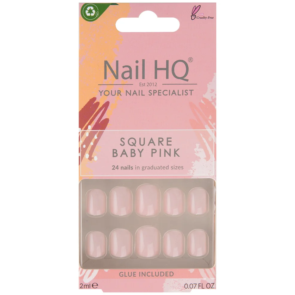 Nail HQ Square Baby Pink Nails (24 Pieces) Afbeelding 1