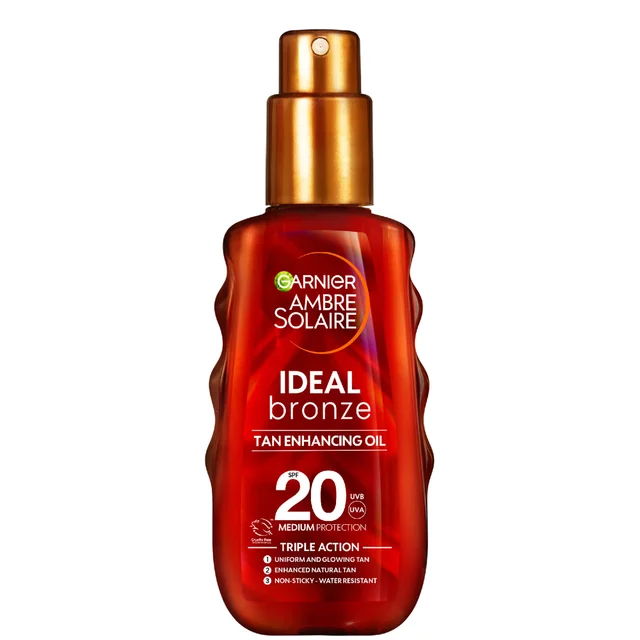 Garnier Ambre Solaire Ideal Bronze Beschermende Olie SPF20  Zonnebrandspray 150 ml