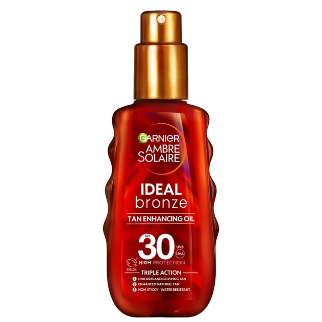 Garnier Ambre Solaire Ideal Bronze Beschermende Olie SPF30 Zonnebrandspray 150 ml