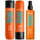 Matrix Mega Sleek Shea Butter Smoothing Shampoo, Conditioner and Iron Smoother Heat Protection Routine for Frizzy Hair