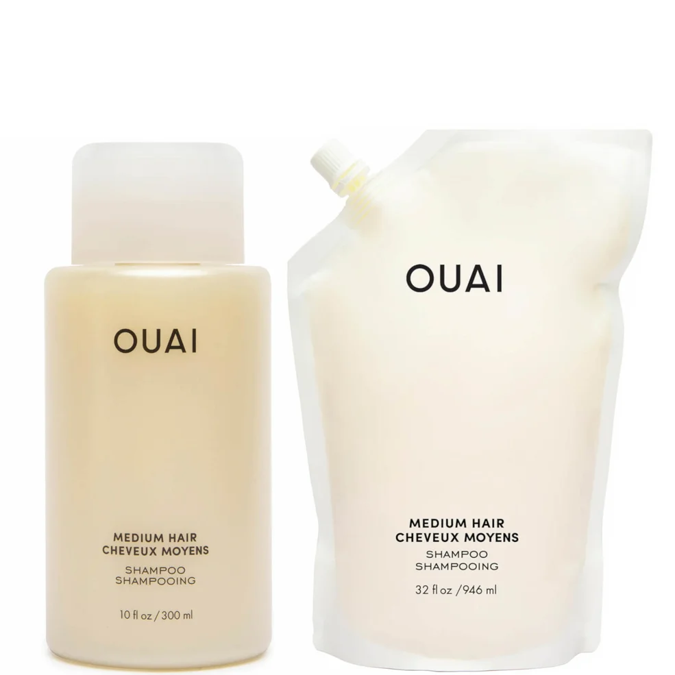 OUAI Medium Shampoo and Refill Bundle Afbeelding 1