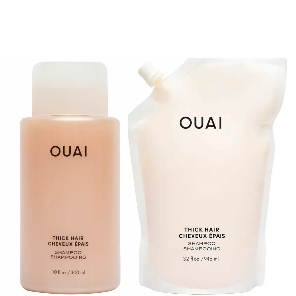 OUAI Thick Shampoo and Refill Bundle Afbeelding 1