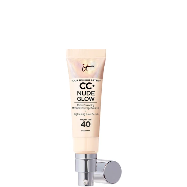 IT Cosmetics CC+ en Nude Glow Lichtgewicht Foundation en Glansserum met SPF40 32 ml (Verschillende Tinten)