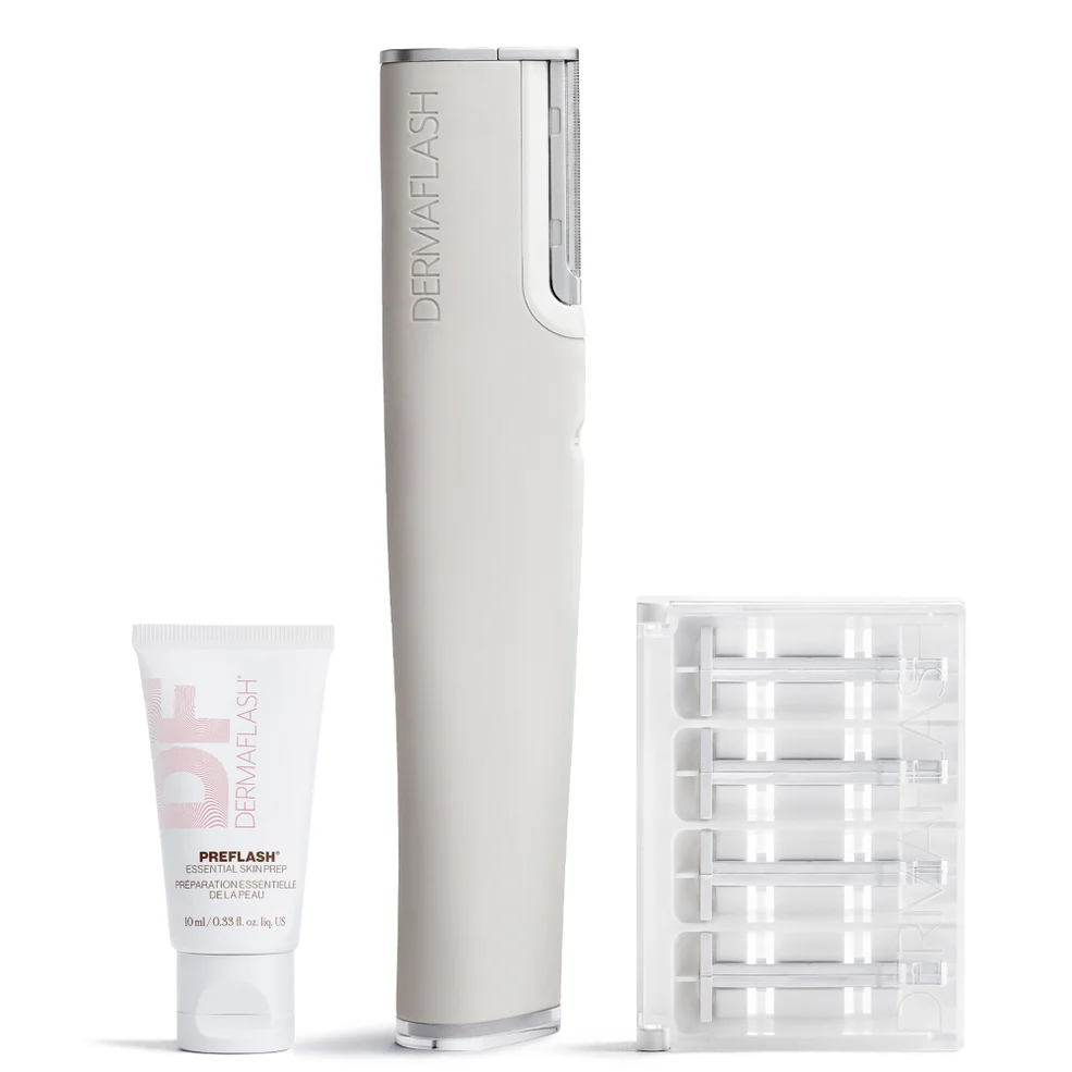 DERMAFLASH Luxe+ Advanced Sonic Dermaplaning and Peach Fuzz Removal - Stone Afbeelding 1