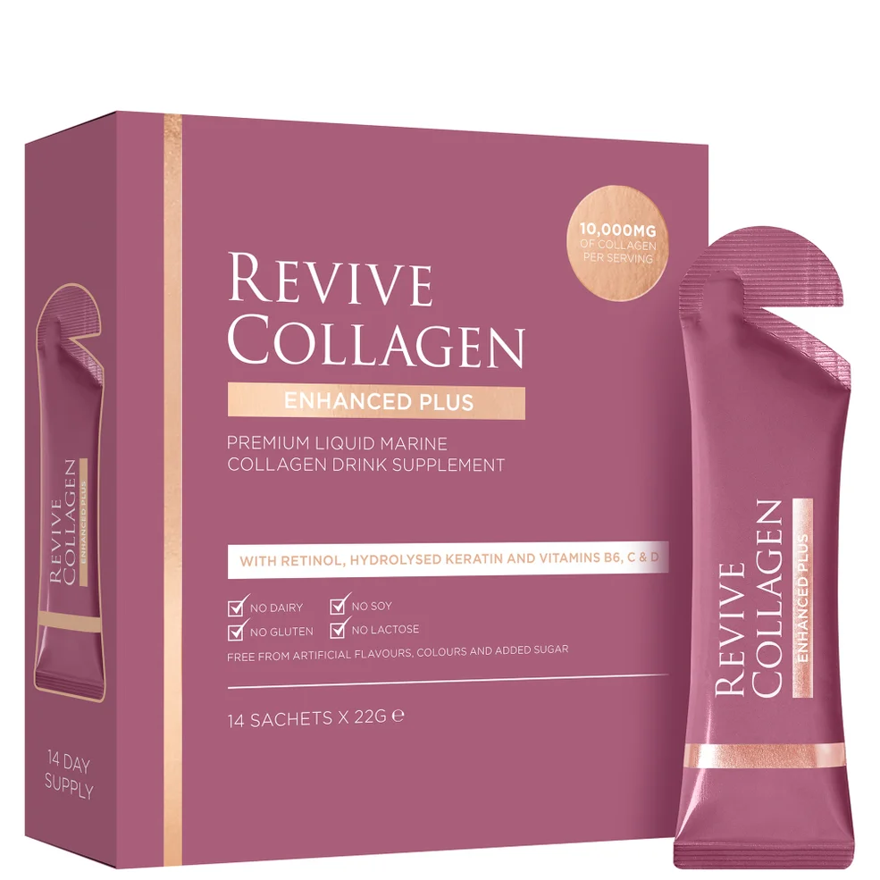 Revive Collagen Enhanced Plus 10,000mgs Liquid Hydrolysed Marine Collagen Sachet (14 Day) Afbeelding 1